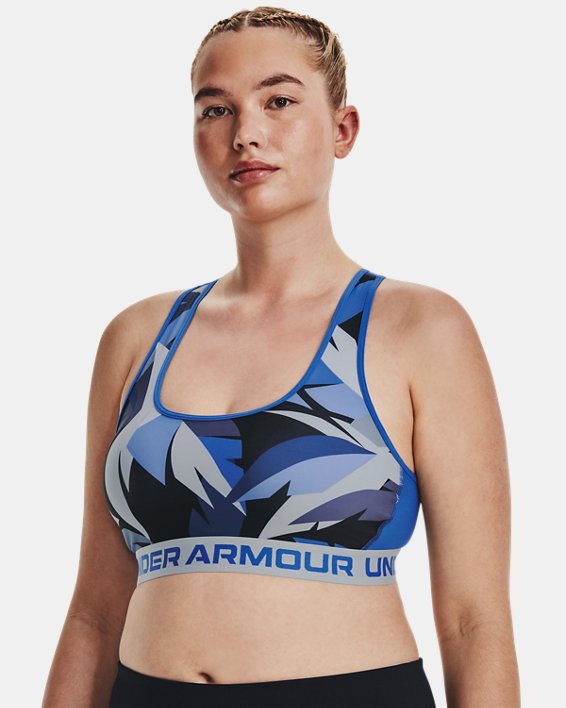 Bra deportivo Armour® Mid Crossback Printed para mujer, Black, pdpMainDesktop image number 4